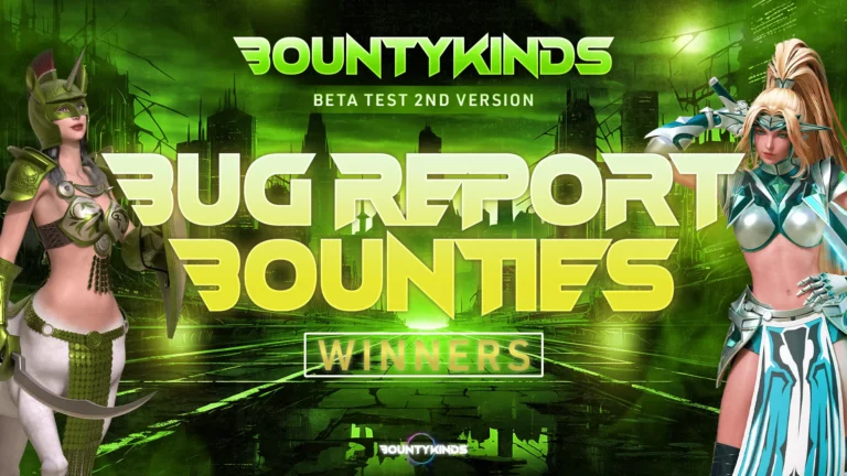 blockchain game event with a chance to win NFT if you report a bug.